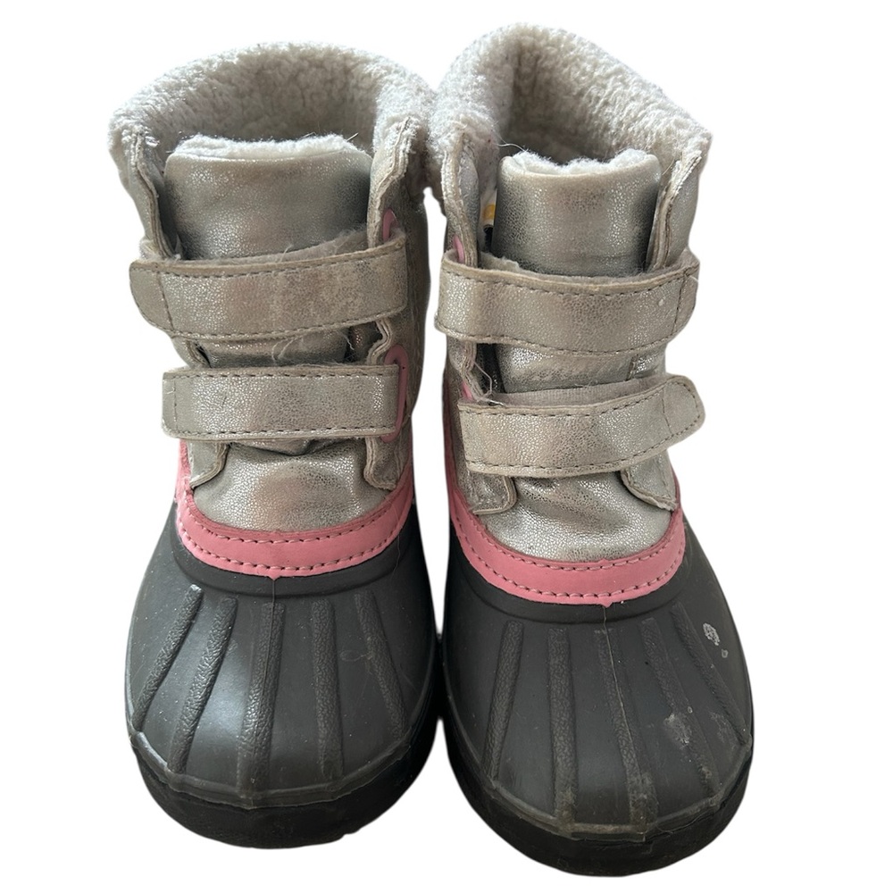 Gymboree Kids' Pink and Gray Winter Boots 7